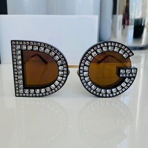 Dolce & Gabbana Crystal Studded Sunglasses
